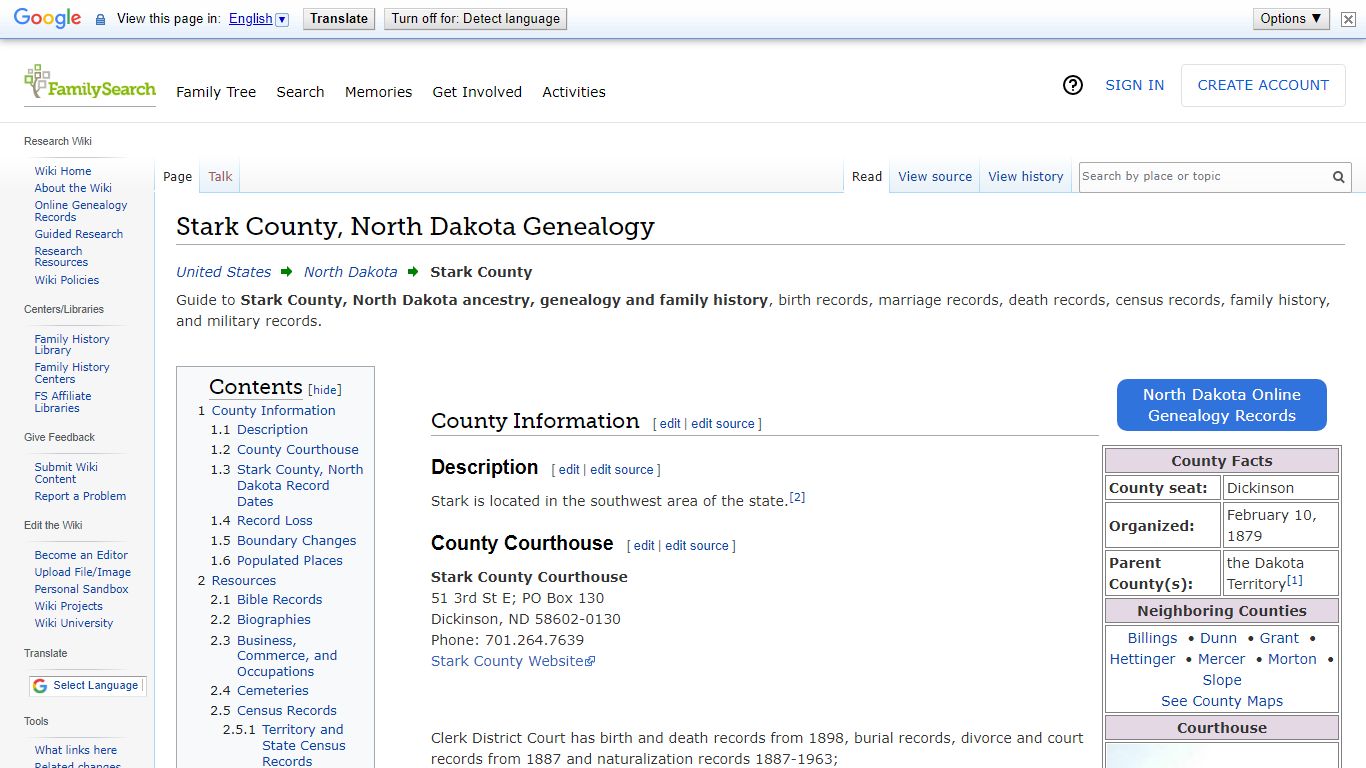 Stark County, North Dakota Genealogy • FamilySearch